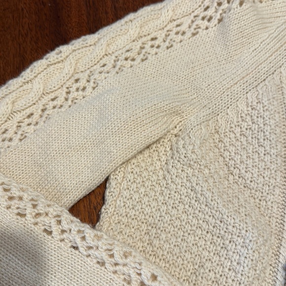 J. Crew Cream Knit Turtleneck with Lace Trim Accents Size XS - Picture 3 of 6
